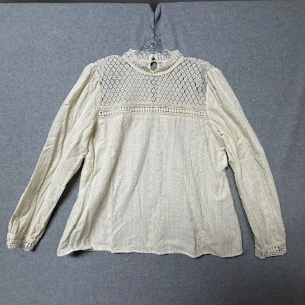 Kensie Blouse Beige Size M